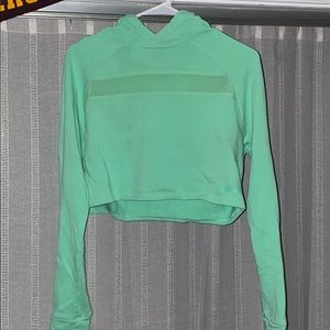 Gymshark mint green crop hoodie